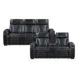 Cyber Black 2-Piece Power Reclining Living Room Set from Homelegance - Luna Furniture