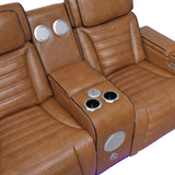 Cyber Brown 2-Piece Power Reclining Living Room Set from Homelegance - Luna Furniture