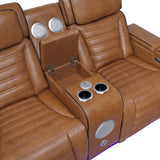Cyber Brown 2-Piece Power Reclining Living Room Set