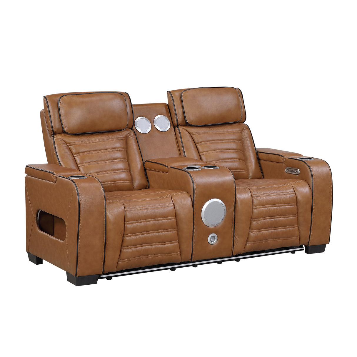 Cyber Brown 2-Piece Power Reclining Living Room Set from Homelegance - Luna Furniture
