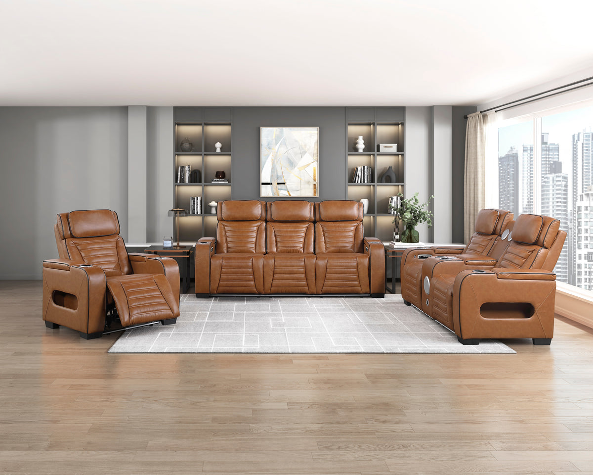 Phyllis Light Gray 2-Piece Reclining Living Room Set from Homelegance - Luna Furniture