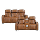 Cyber Brown 2-Piece Power Reclining Living Room Set from Homelegance - Luna Furniture