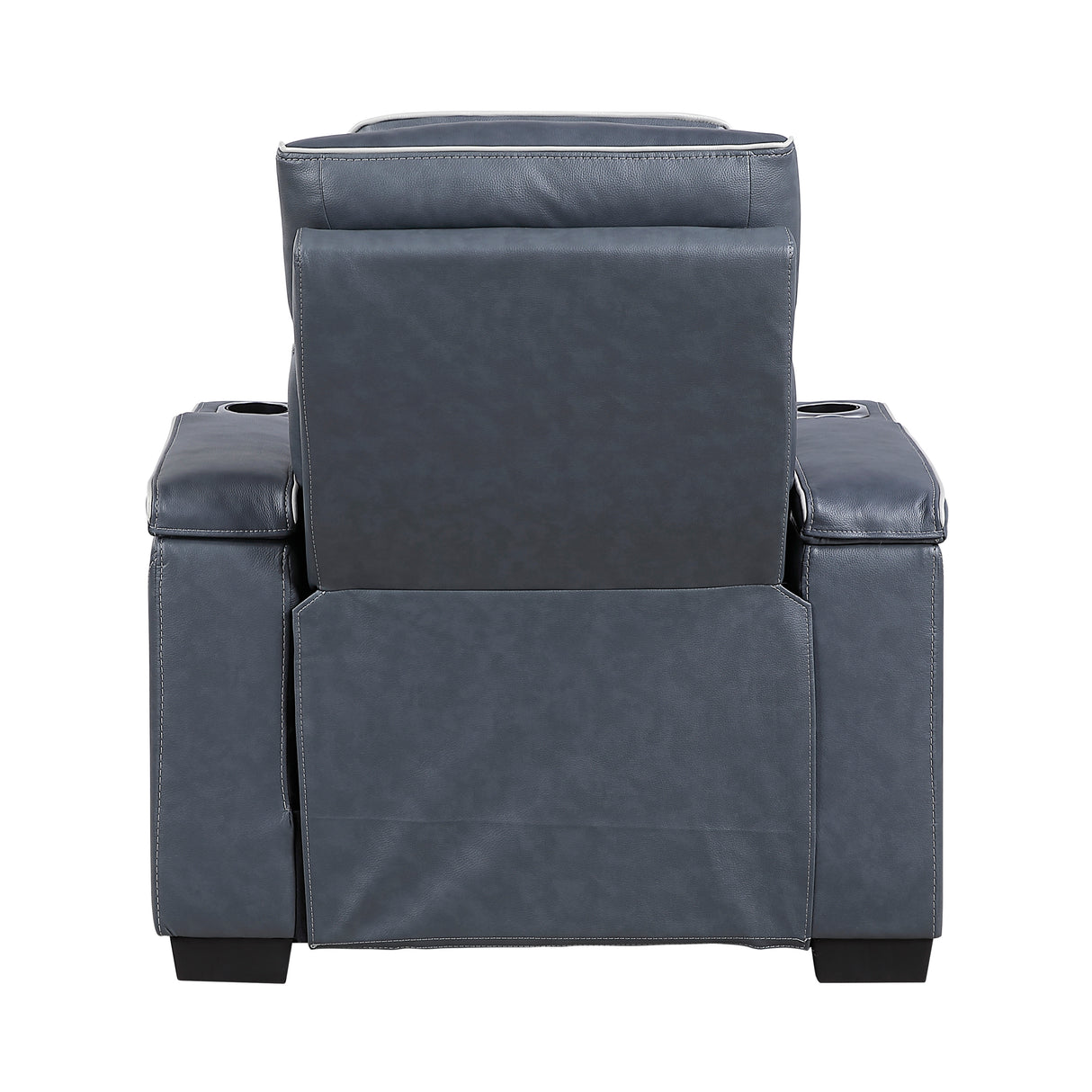 Cyber Blue Power Reclining Chair with Power Headrest, Cup holder, Charging Ports and LED Lighting from Homelegance - Luna Furniture
