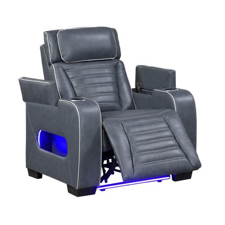 Cyber Blue 2-Piece Power Reclining Living Room Set from Homelegance - Luna Furniture