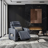 Cyber Blue Power Reclining Chair with Power Headrest, Cup holder, Charging Ports and LED Lighting from Homelegance - Luna Furniture