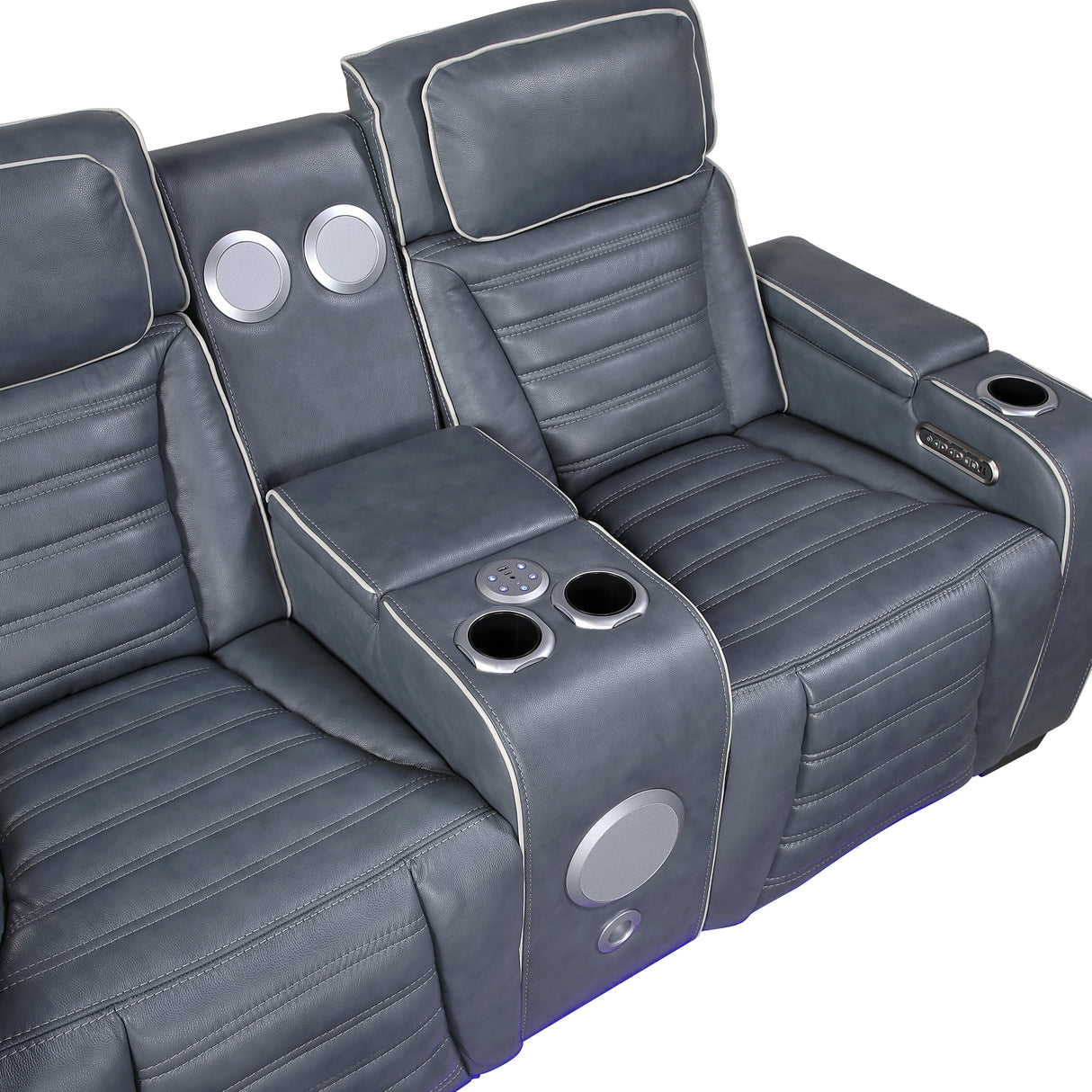 Cyber Blue 2-Piece Power Reclining Living Room Set from Homelegance - Luna Furniture