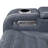 Cyber Blue Power Reclining Chair with Power Headrest, Cup holder, Charging Ports and LED Lighting from Homelegance - Luna Furniture