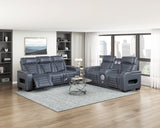 Cyber Blue 2-Piece Power Reclining Living Room Set from Homelegance - Luna Furniture