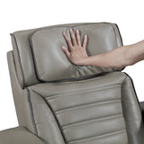 Cyber Gray Power Reclining Chair with Power Headrest, Cup holder, Charging Ports and LED Lighting from Homelegance - Luna Furniture
