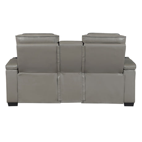 Cyber Gray 2-Piece Power Reclining Living Room Set from Homelegance - Luna Furniture