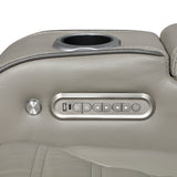 Cyber Gray Power Double Reclining Loveseat with Center Console ,Cup Holders, Wireless Speakers with Sub-Woofer and LED Lighting from Homelegance - Luna Furniture