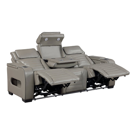 Cyber Gray 2-Piece Power Reclining Living Room Set from Homelegance - Luna Furniture