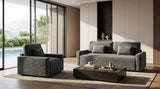 8345DGY-1 Convertible Sleeper Chair with Charging Ports from Homelegance - Luna Furniture