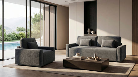 8345DGY-1 Convertible Sleeper Chair with Charging Ports from Homelegance - Luna Furniture