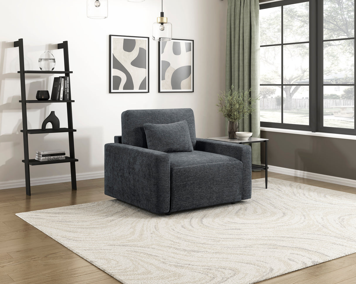 8345DGY-1 Convertible Sleeper Chair with Charging Ports from Homelegance - Luna Furniture