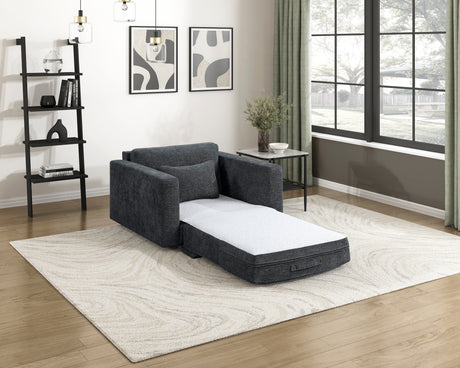 8345DGY-1 Convertible Sleeper Chair with Charging Ports from Homelegance - Luna Furniture