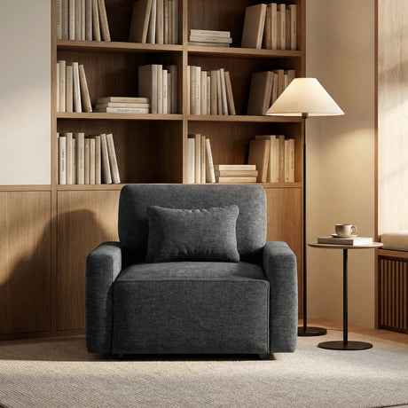 8345DGY-1 Convertible Sleeper Chair with Charging Ports from Homelegance - Luna Furniture