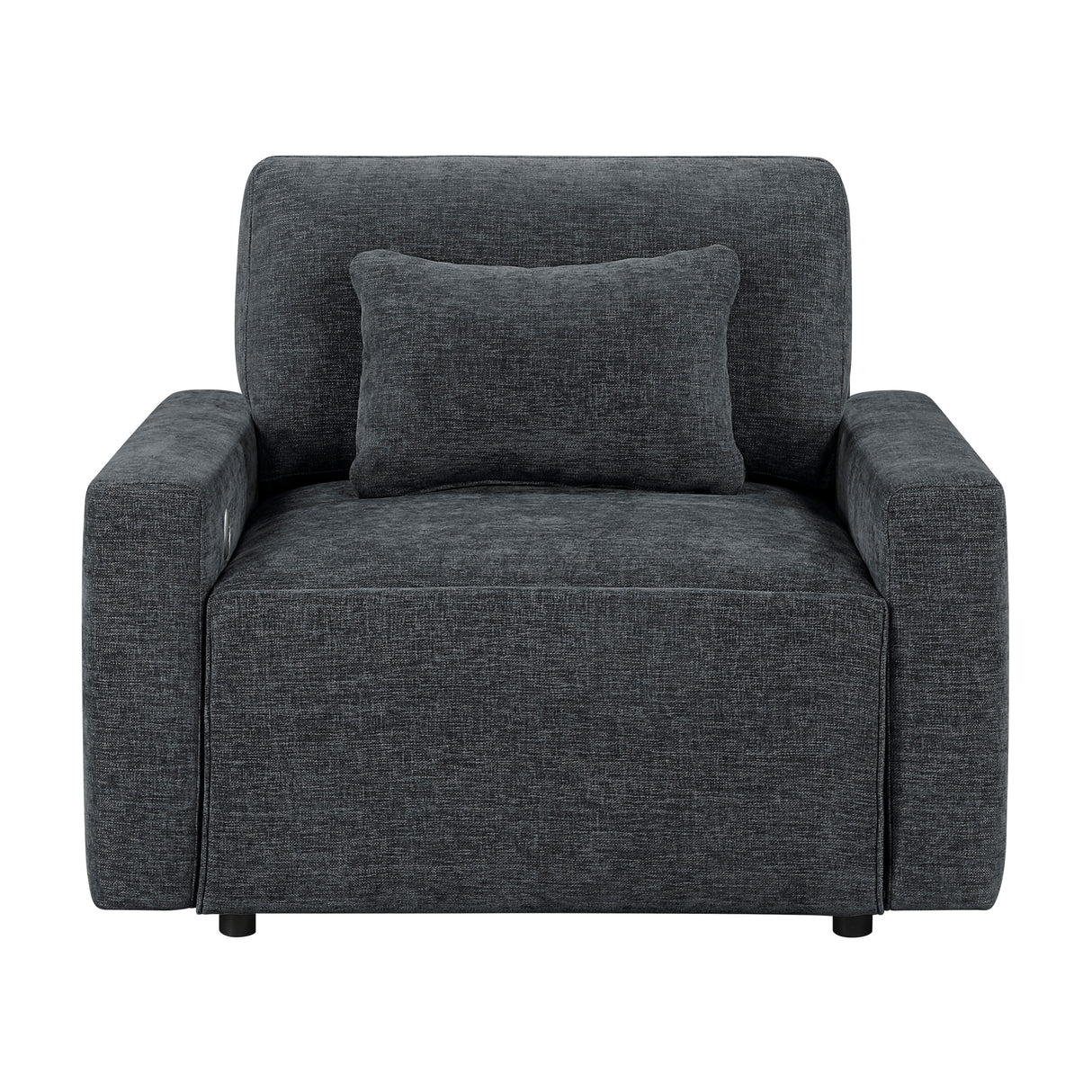 8345DGY-1 Convertible Sleeper Chair with Charging Ports from Homelegance - Luna Furniture