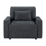 8345DGY-1 Convertible Sleeper Chair with Charging Ports from Homelegance - Luna Furniture