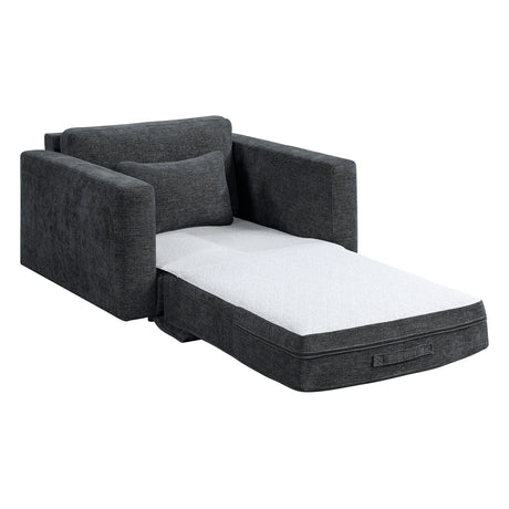 8345DGY-1 Convertible Sleeper Chair with Charging Ports from Homelegance - Luna Furniture