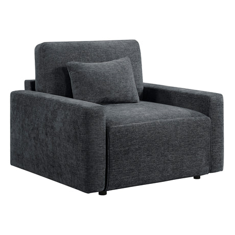 8345DGY-1 Convertible Sleeper Chair with Charging Ports from Homelegance - Luna Furniture
