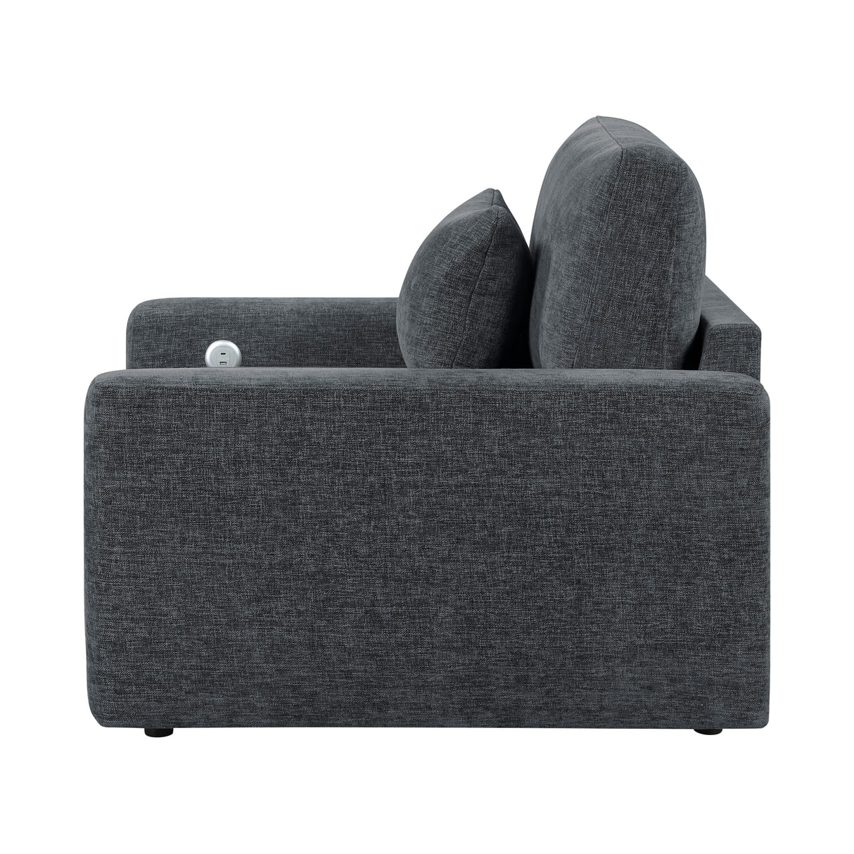 8345DGY-1 Convertible Sleeper Chair with Charging Ports from Homelegance - Luna Furniture