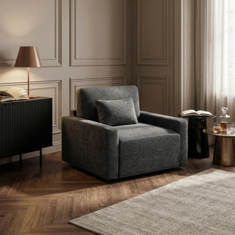 8345DGY-1 Convertible Sleeper Chair with Charging Ports from Homelegance - Luna Furniture