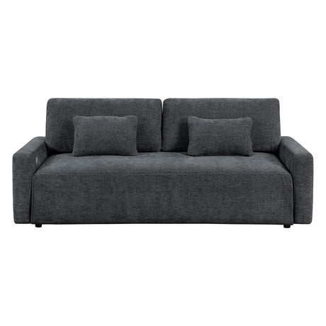 8345DGY-3 Convertible Queen Sleeper Sofa with Charging Ports from Homelegance - Luna Furniture