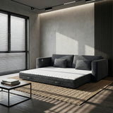 Cumulus Dark Gray Convertible Queen Sleeper Sofa with Charging Ports from Homelegance - Luna Furniture