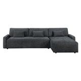Cumulus Dark Gray Convertible Queen Sleeper Sofa with Charging Ports from Homelegance - Luna Furniture