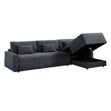 Cumulus Dark Gray Convertible Queen Sleeper Sofa with Charging Ports from Homelegance - Luna Furniture