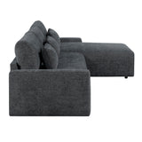 Cumulus Dark Gray Convertible Queen Sleeper Sofa with Charging Ports from Homelegance - Luna Furniture