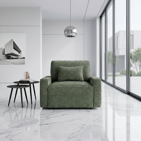 8345GRN-1 Convertible Sleeper Chair with Charging Ports from Homelegance - Luna Furniture
