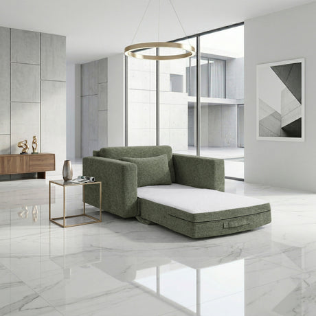 8345GRN-1 Convertible Sleeper Chair with Charging Ports from Homelegance - Luna Furniture