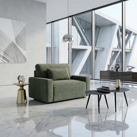 8345GRN-1 Convertible Sleeper Chair with Charging Ports from Homelegance - Luna Furniture
