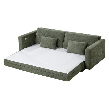 Cumulus Green 2-Piece Convertible RAF Sleeper Sectional from Homelegance - Luna Furniture