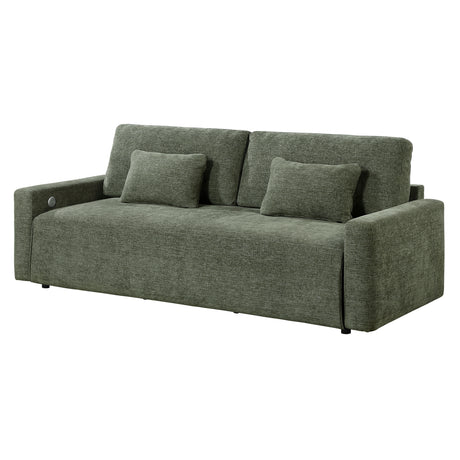 Cumulus Green 2-Piece Convertible RAF Sleeper Sectional from Homelegance - Luna Furniture