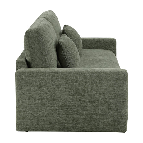 Cumulus Green 2-Piece Convertible RAF Sleeper Sectional from Homelegance - Luna Furniture