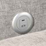 8345GRY-1 Convertible Sleeper Chair with Charging Ports from Homelegance - Luna Furniture