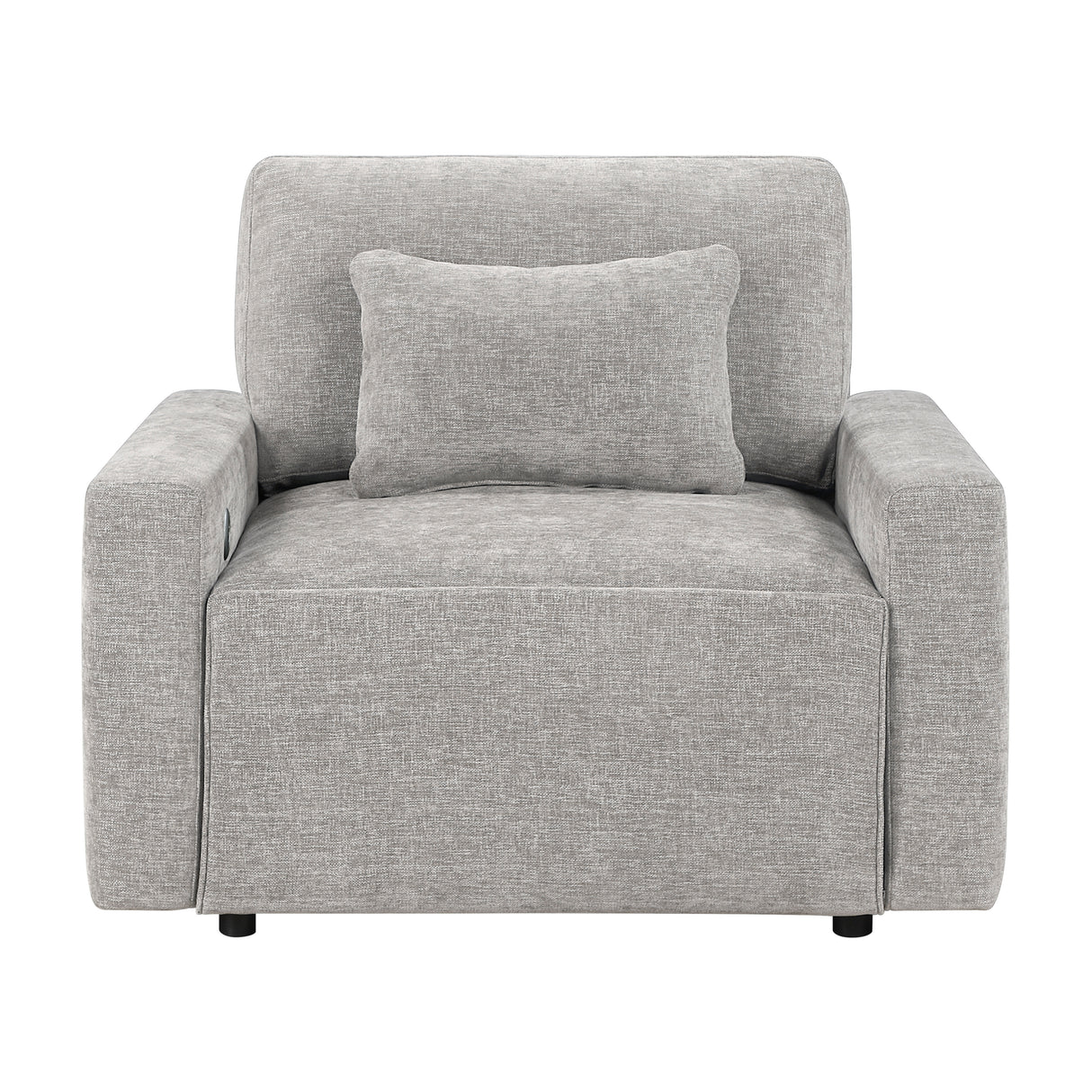 Cumulus Gray 2-Piece Right Side Chaise Sectional with Convertible Queen Sleeper