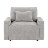 Cumulus Gray 2-Piece Right Side Chaise Sectional with Convertible Queen Sleeper