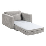 Cumulus Gray 2-Piece Right Side Chaise Sectional with Convertible Queen Sleeper