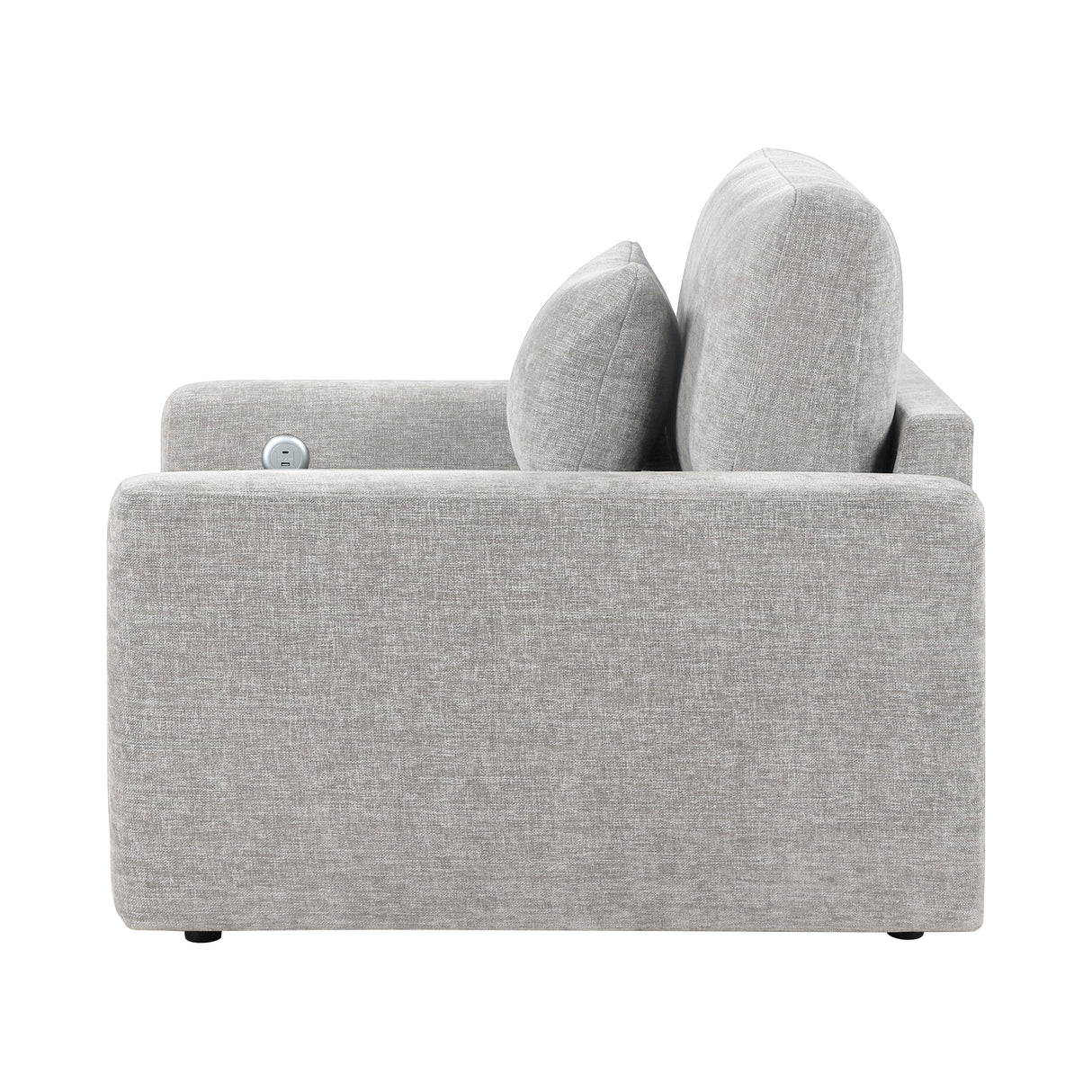Cumulus Gray 2-Piece Right Side Chaise Sectional with Convertible Queen Sleeper