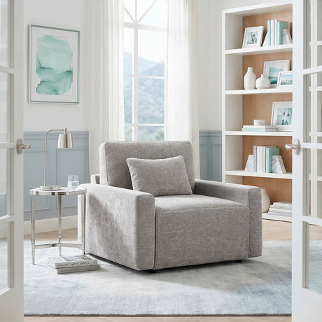 8345GRY-1 Convertible Sleeper Chair with Charging Ports from Homelegance - Luna Furniture
