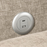 8345TPE-1 Convertible Sleeper Chair with Charging Ports from Homelegance - Luna Furniture