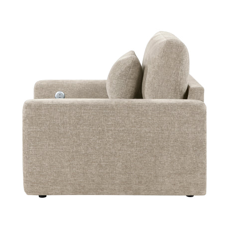 8345TPE-1 Convertible Sleeper Chair with Charging Ports from Homelegance - Luna Furniture