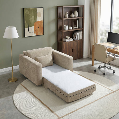 8345TPE-1 Convertible Sleeper Chair with Charging Ports from Homelegance - Luna Furniture