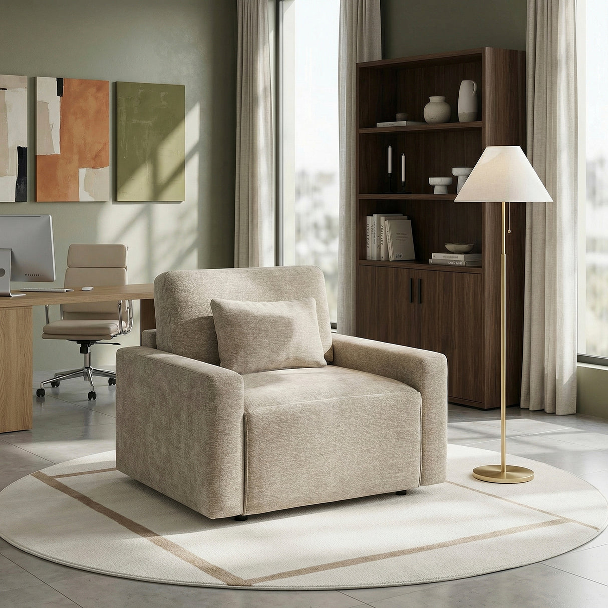 8345TPE-1 Convertible Sleeper Chair with Charging Ports from Homelegance - Luna Furniture