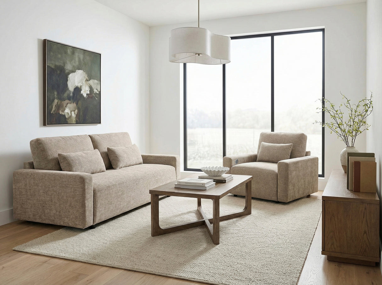 8345TPE-1 Convertible Sleeper Chair with Charging Ports from Homelegance - Luna Furniture