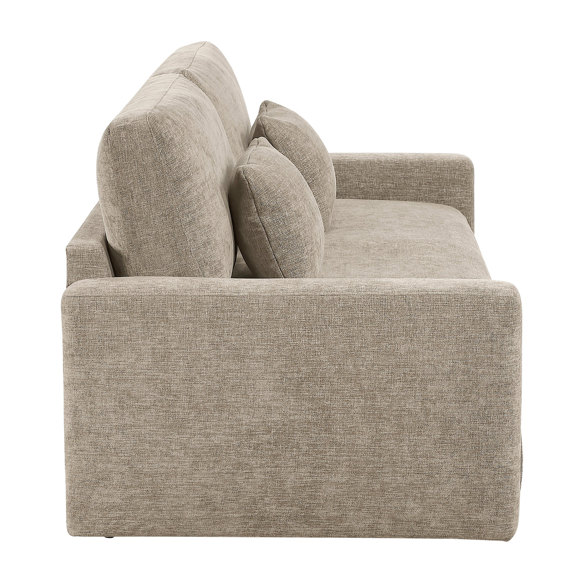 Cumulus Taupe Convertible Queen Sleeper Sofa with Charging Ports from Homelegance - Luna Furniture